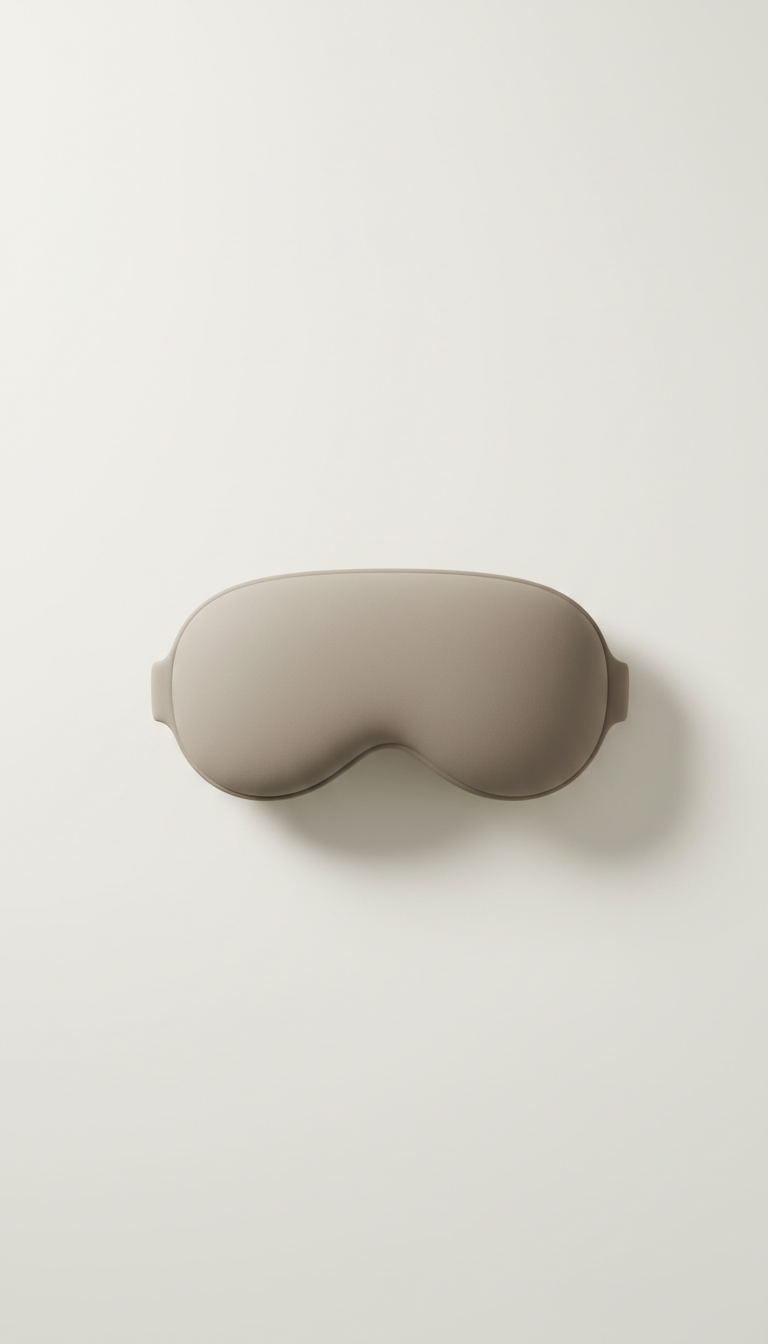 Weighted sleep mask in stone hue