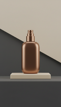 Burnished bronze serum bottle
