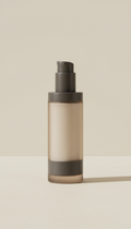 Daily reset serum bottle with charcoal accents