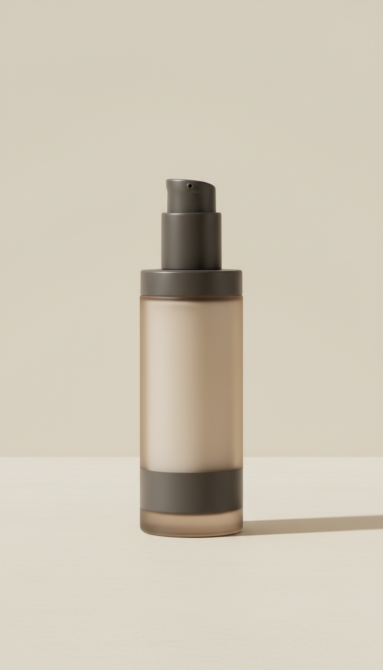 Daily reset serum bottle with charcoal accents
