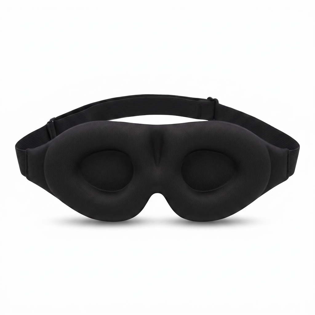 Colder Mornings 3D contoured sleep eye mask - product shot on white background